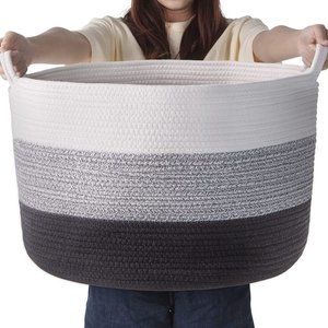 CABY CO - XL Oversized Woven Rope Basket Storage Toys Laundry Blankets
